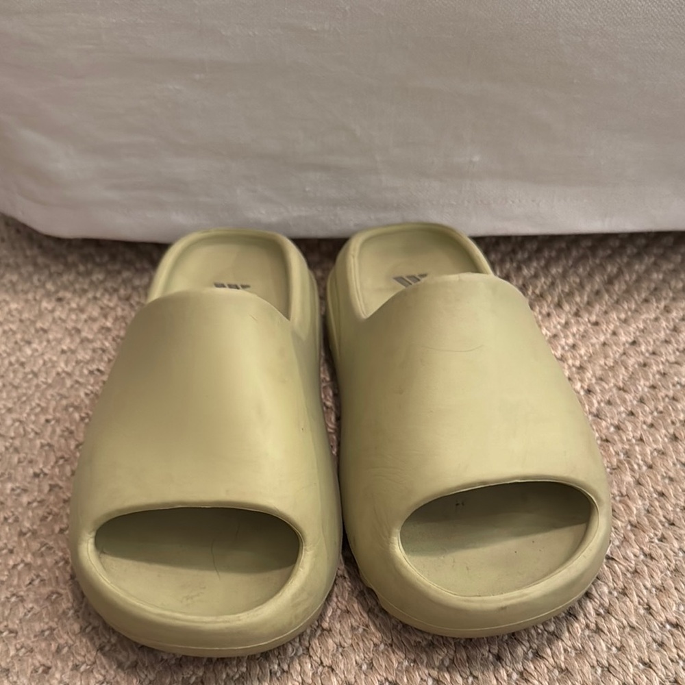 Yeezy Slide Sandals in Olive Green